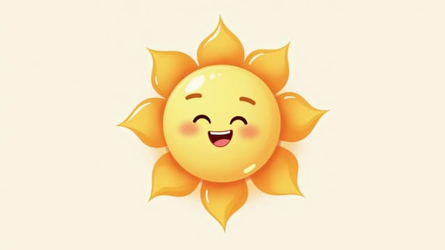 Friendly sun mascot